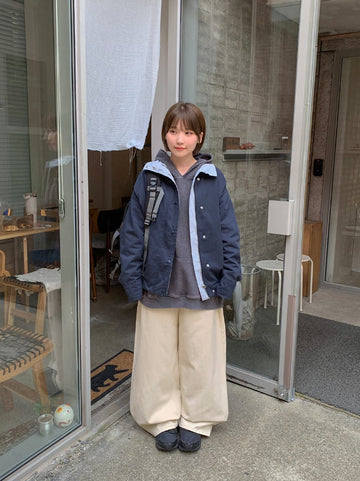 Hotori Check Reversible Blouson Jumper